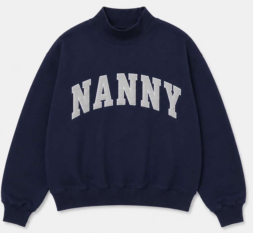 PRE-ORDER: Navy Nanny Mockneck