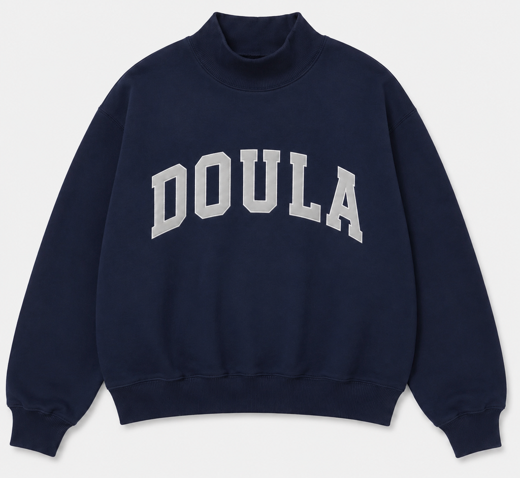 PRE-ORDER: Navy Doula Mockneck